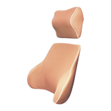 Memory Foam Lumbar & Neck Support Cushion Set - Peach
