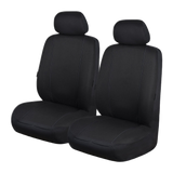 Pinnacle Front Seat Covers (Low-Back) - Black/Black Piping