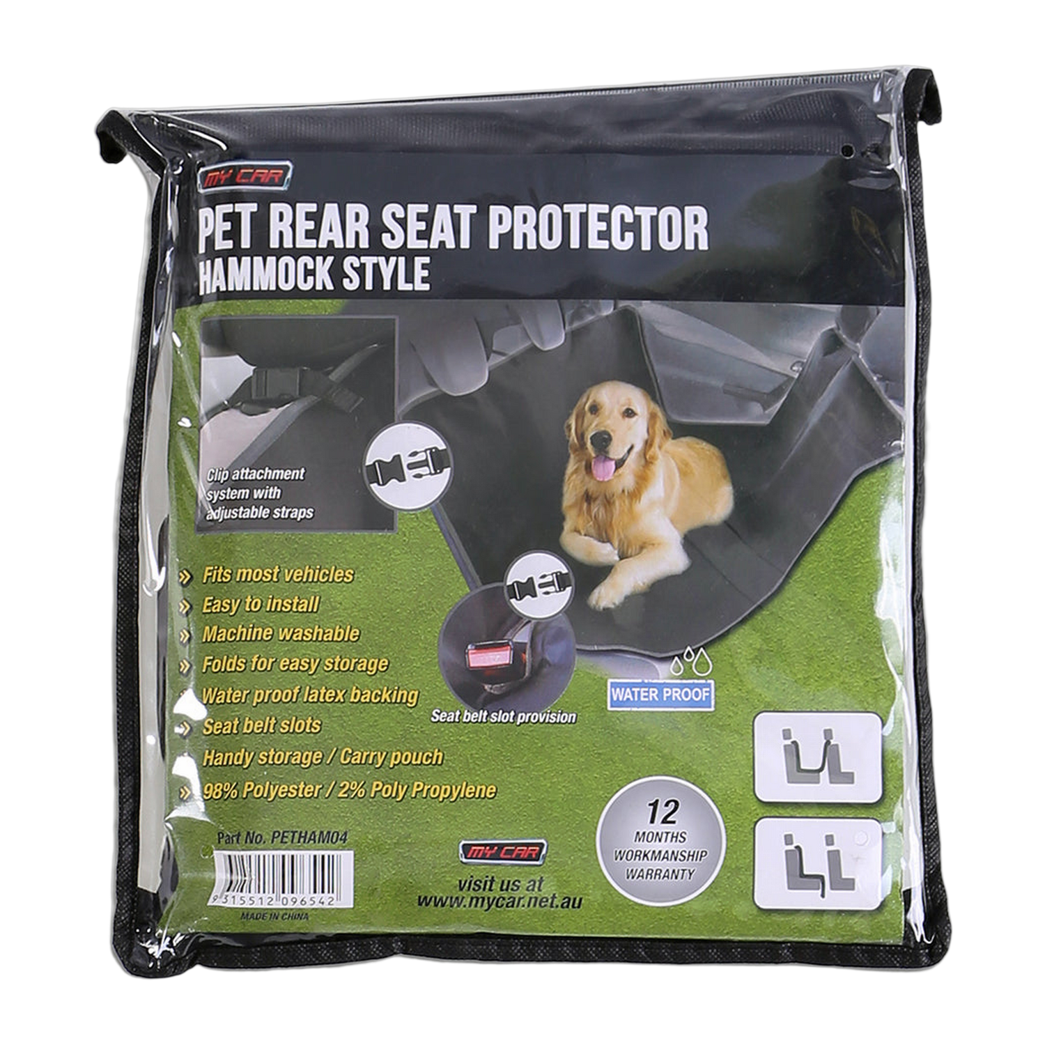Waterproof Pet Back Seat Cover & Hammock