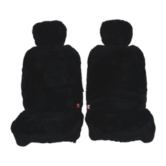 Romney Sheepskin Front Seat Covers (16mm Pile) - Black