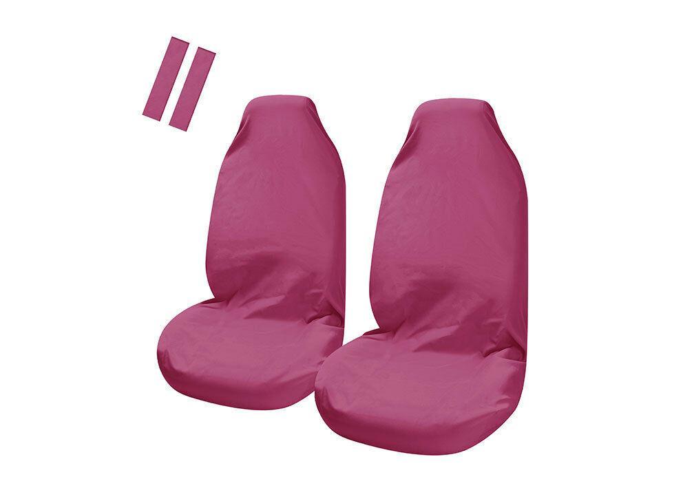 Pulse Throwover Seat Covers + Bonus Seat Belt Pads - Pink
