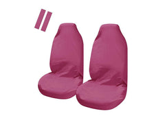 Pulse Throwover Seat Covers + Bonus Seat Belt Pads - Pink