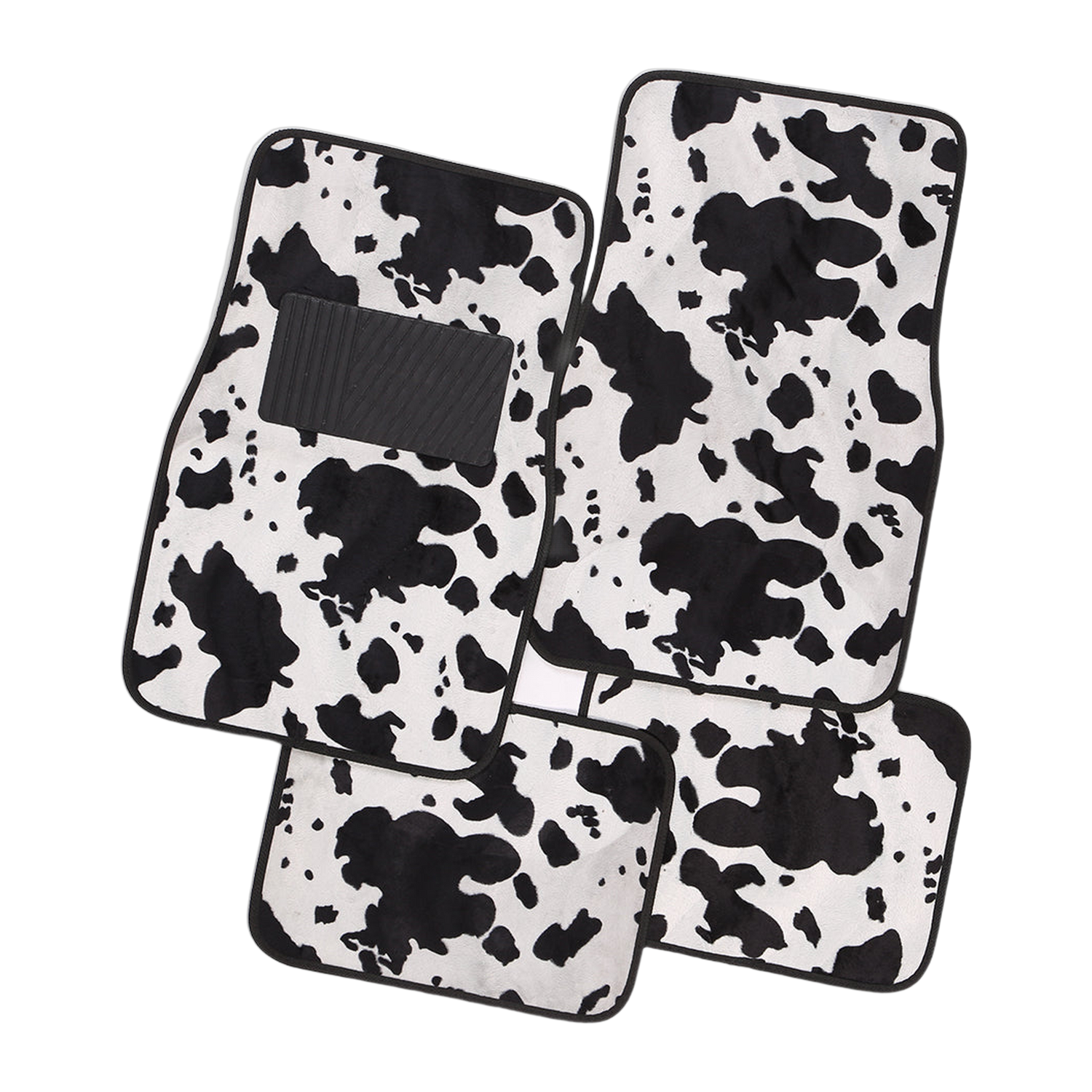 Safari Carpet Mat Spotted Cow 4-Piece Car Floor Mats - [Carpet]