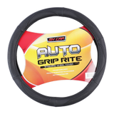 Dallas Suede Grip Steering Wheel Cover - Black