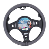 Mastercraft Faux Leather Steering Wheel Cover - Dark Gray