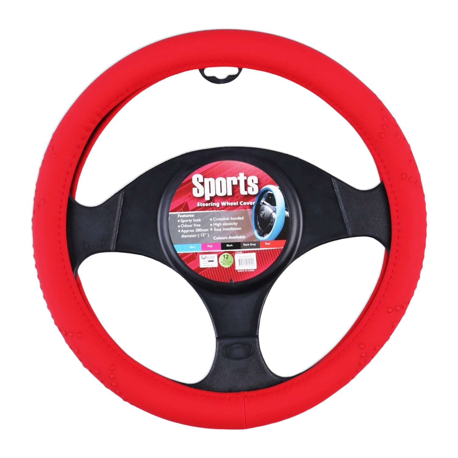 Sports Steering Wheel Cover - Red