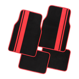 Universal Carpet 4-Piece Car Floor Mats - Red [Carpet]