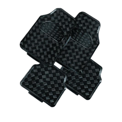 Venom 4-Piece Car Floor Mats [Rubber, Aluminum Look]