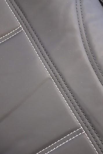 Universal Lavish PU Leather - Rear Seat Cover Size 06/08S | Black/White Stitching