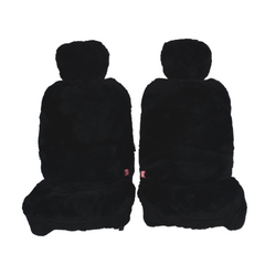 Classic Sheepskin Front Seat Covers (14mm Pile) - Black