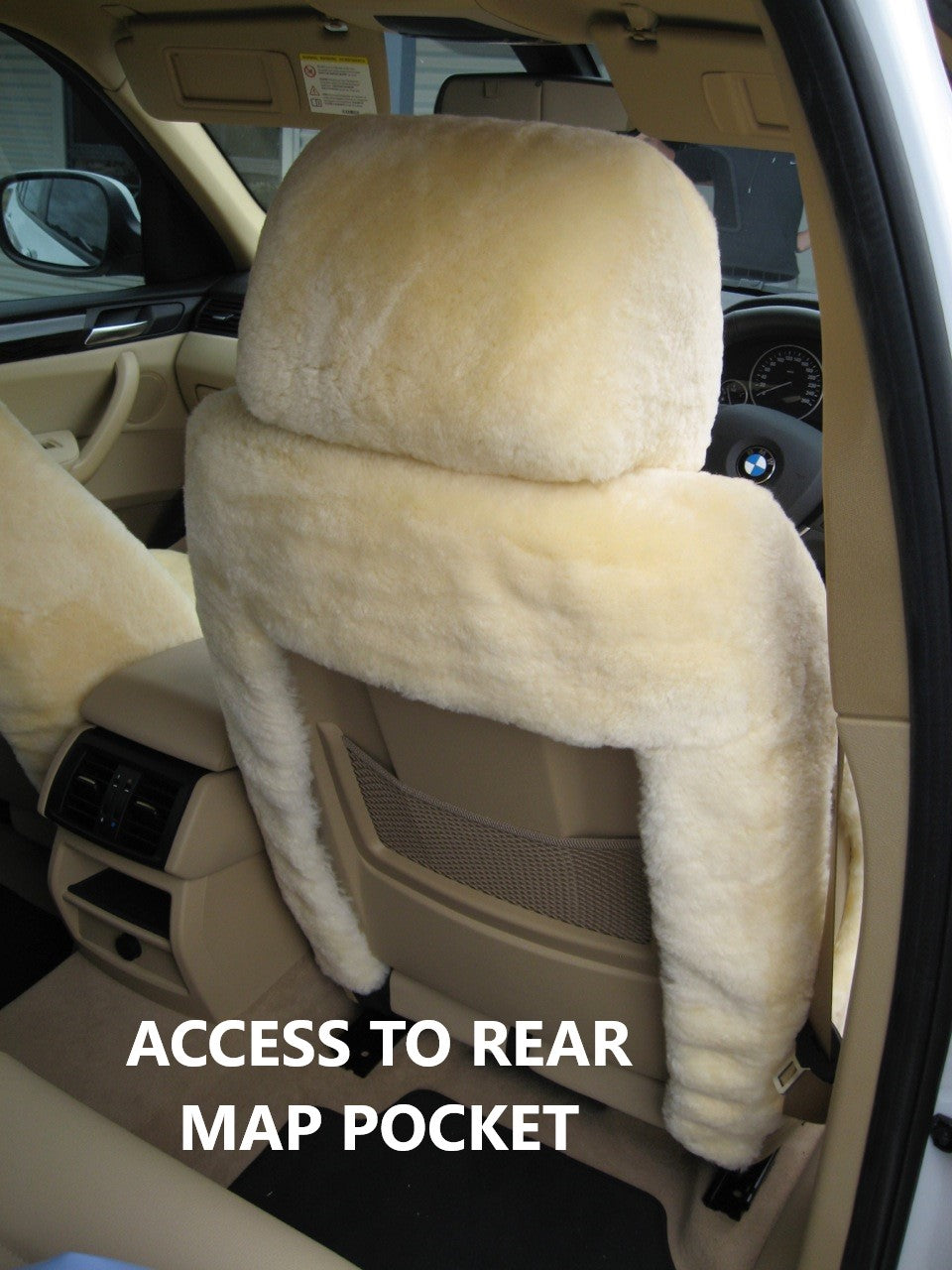 Lambswool Sheepskin Seat Covers - Universal Size (27mm) - Black