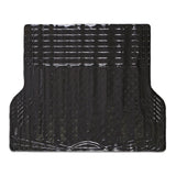 Aluminium Look 1-Piece Boot Mat - Black [Rubber/Aluminium Look]