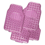 Venom 4-Piece Car Mat - Pink [Rubber/Aluminium Look]