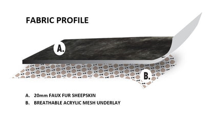 Universal Finesse Faux Fur Seat Covers - Universal Size - Grey