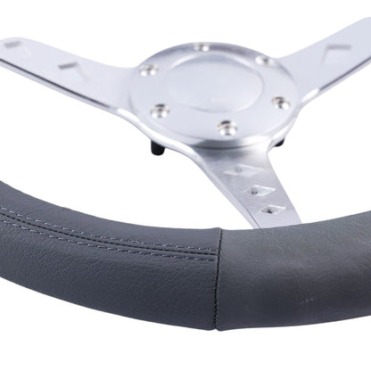 Miami Steering Wheel Cover - Grey [Leather]