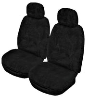 Softfleece Sheepskin Seat Covers - Universal Size (20mm) - Black