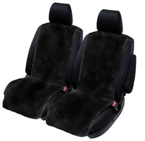Sheepskin Seat Covers - Universal Size (20mm) - Black