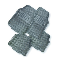Venom 4-Piece Car Floor Mats - Carbon [Rubber, Aluminum Look]